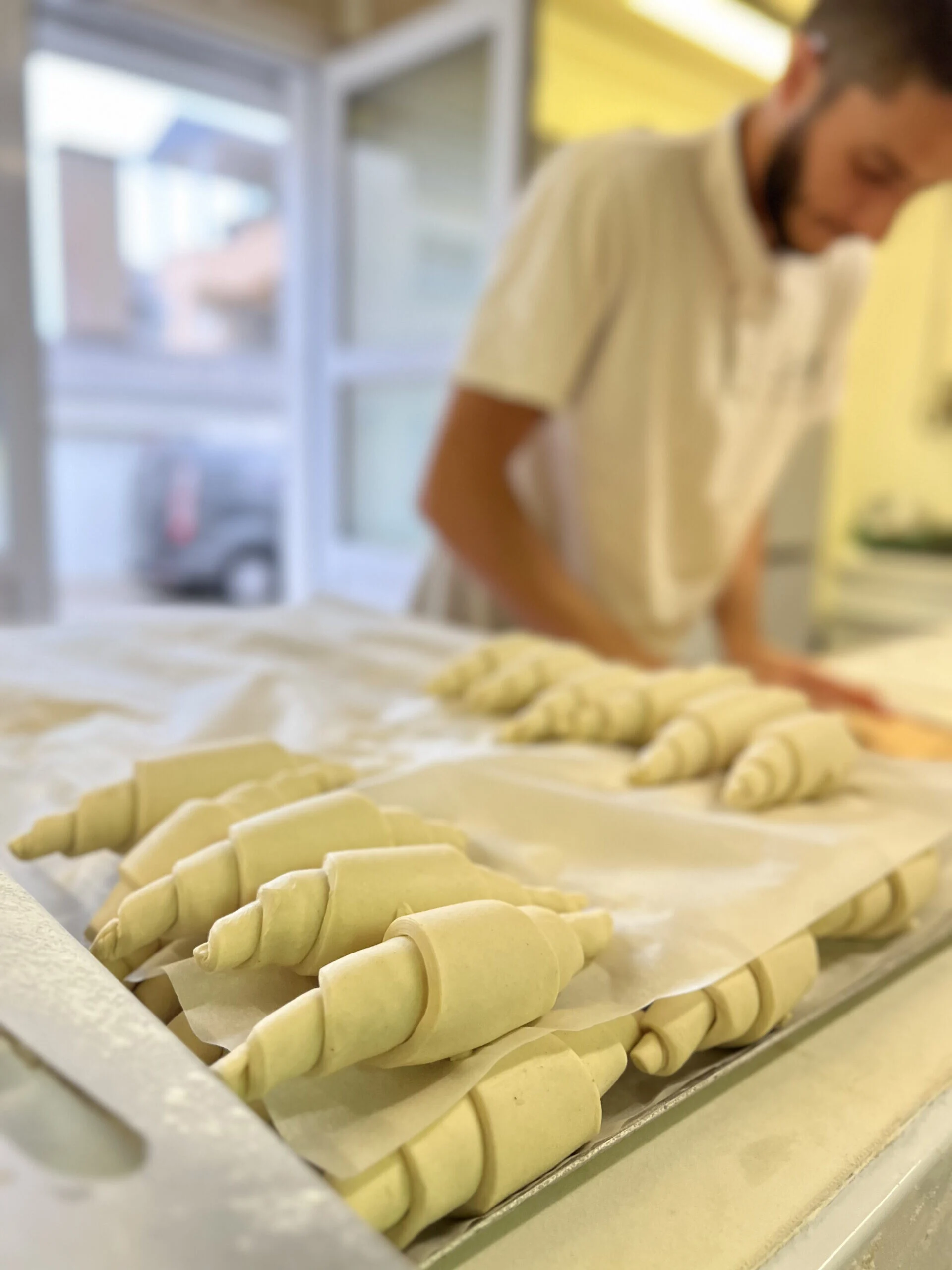 Preparation croissants Boulangerie Gael